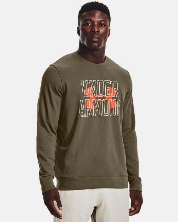 Men's UA Rival Terry Logo Crew in Green image number 0